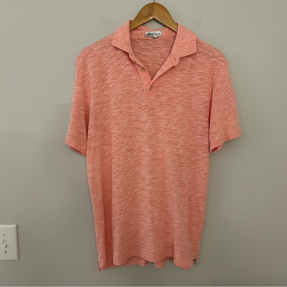 Peter Millar Other - Peter Millar Men's Coral Orange Pink Cotton Polo Shirt